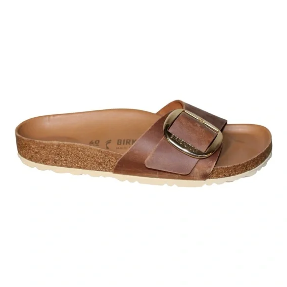Birkenstock | Madrid Big Buckle Sandals | Cognac | Size 40 | Narrow Fit - Picture 7 of 15